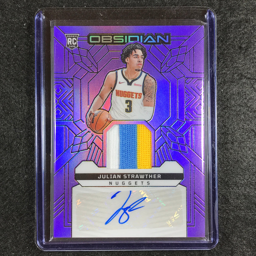 2023-24 Obsidian JULIAN STRAWTHER Rookie Jersey Ink Patch Auto Purple Etch 10/49