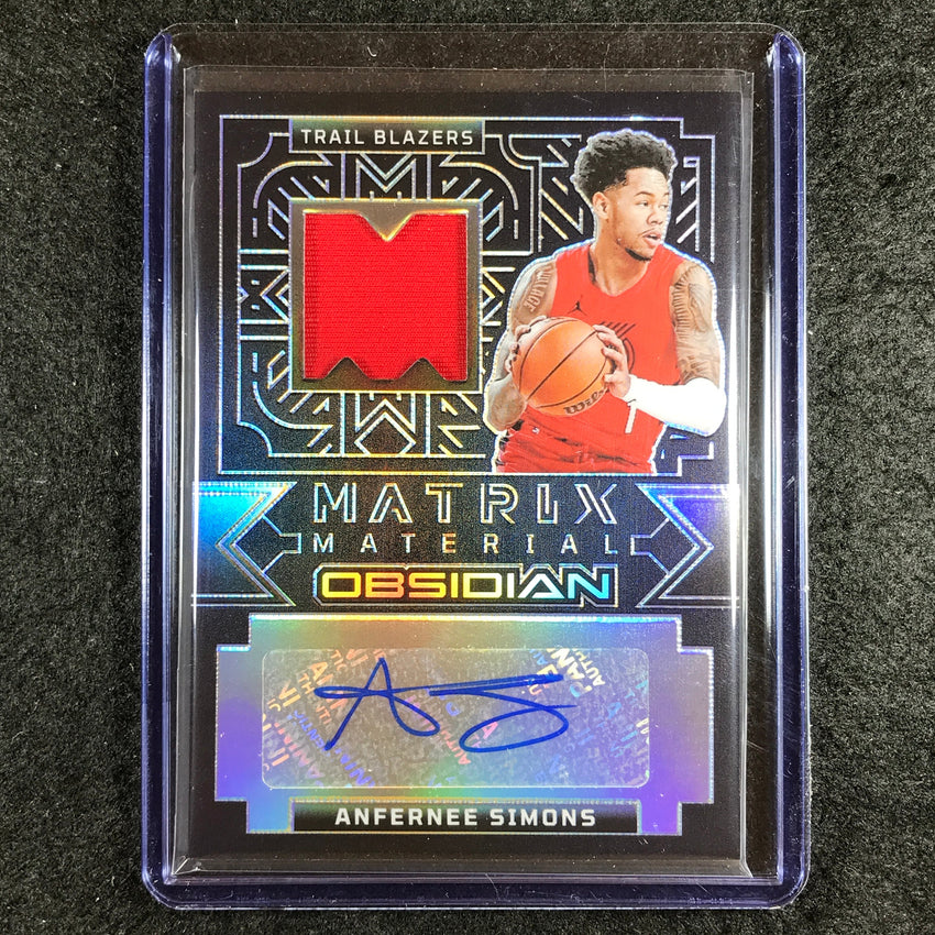 2023-24 Obsidian ANFERNEE SIMONS Matrix Material Jersey Auto Base 34/75