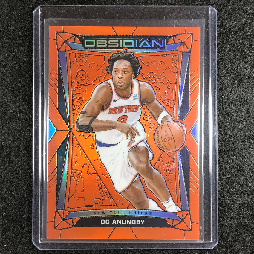2023-24 Obsidian OG ANUNOBY Base Orange Flood Electric Etch 60/99