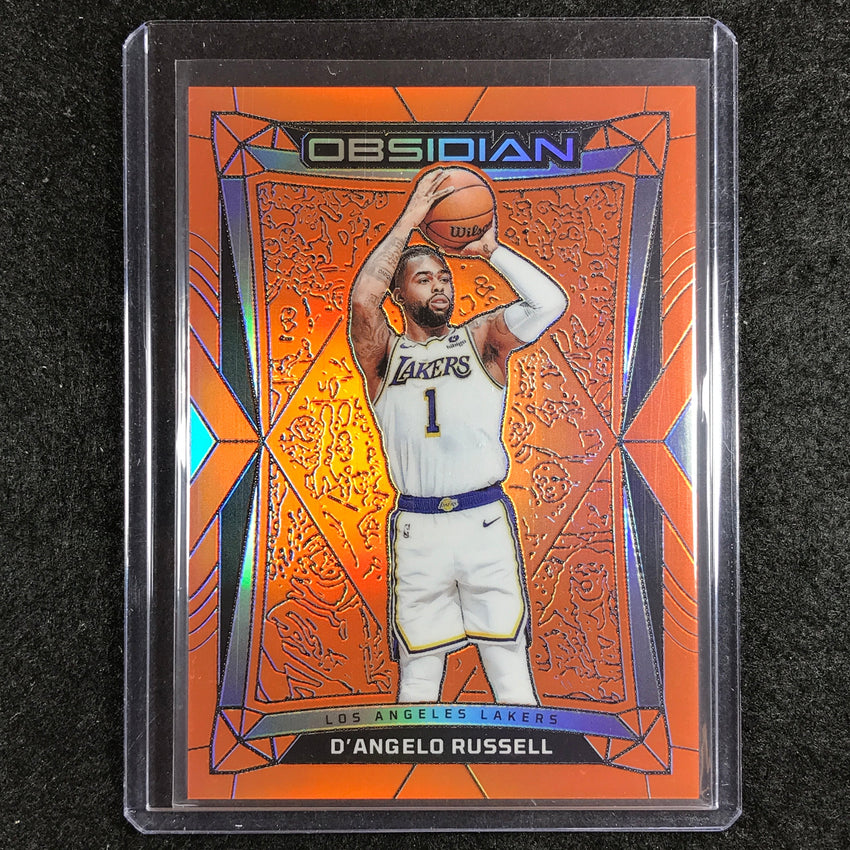 2023-24 Obsidian D'ANGELO RUSSELL Base Orange Flood Electric Etch 11/99