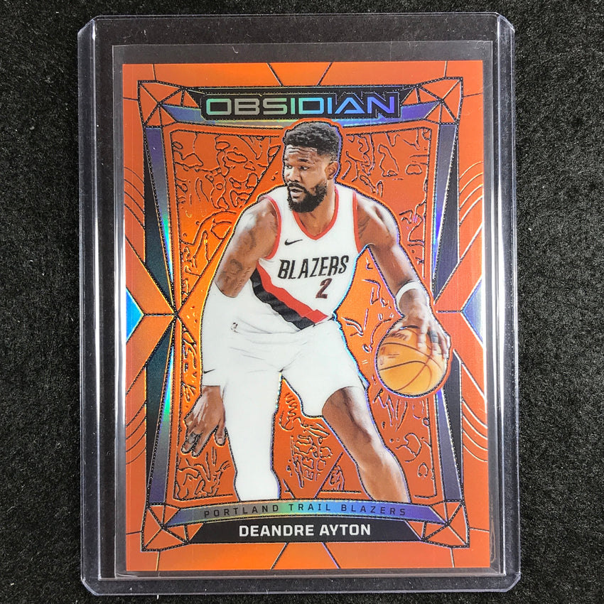 2023-24 Obsidian DEANDRE AYTON Base Orange Flood Electric Etch 18/99