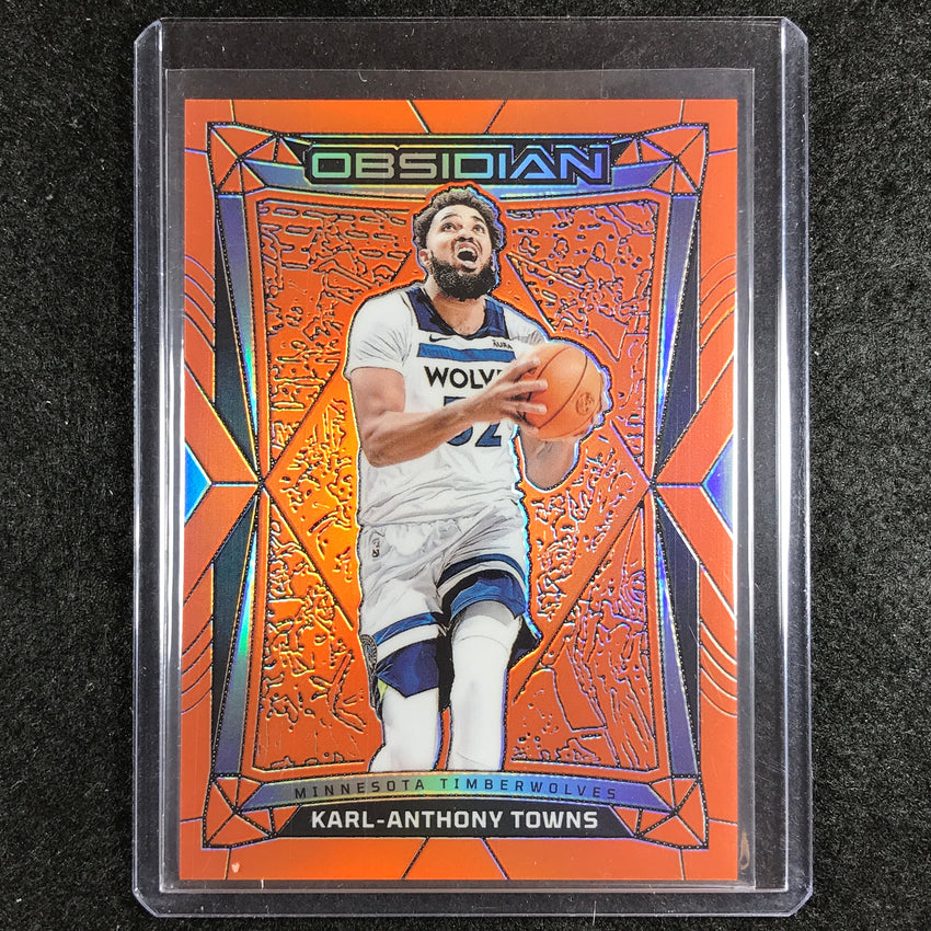 2023-24 Obsidian KARL-ANTHONY TOWNS Base Orange Flood Electric Etch 65/99