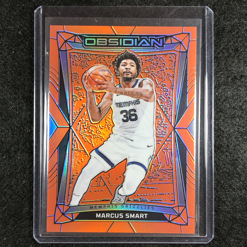 2023-24 Obsidian MARCUS SMART Base Orange Flood Electric Etch 25/99