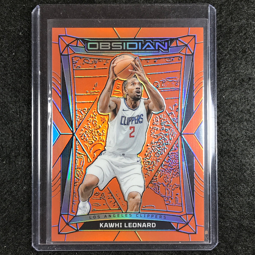 2023-24 Obsidian KAWHI LEONARD Base Orange Flood Electric Etch 18/99
