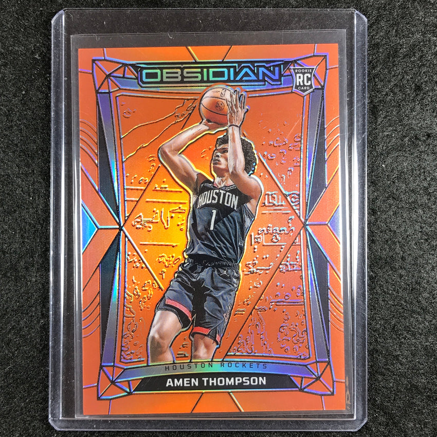 2023-24 Obsidian AMEN THOMPSON Rookie Base Orange Flood Electric Etch 50/99