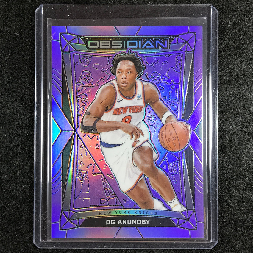 2023-24 Obsidian OG ANUNOBY Base Purple Flood Electric Etch 11/49