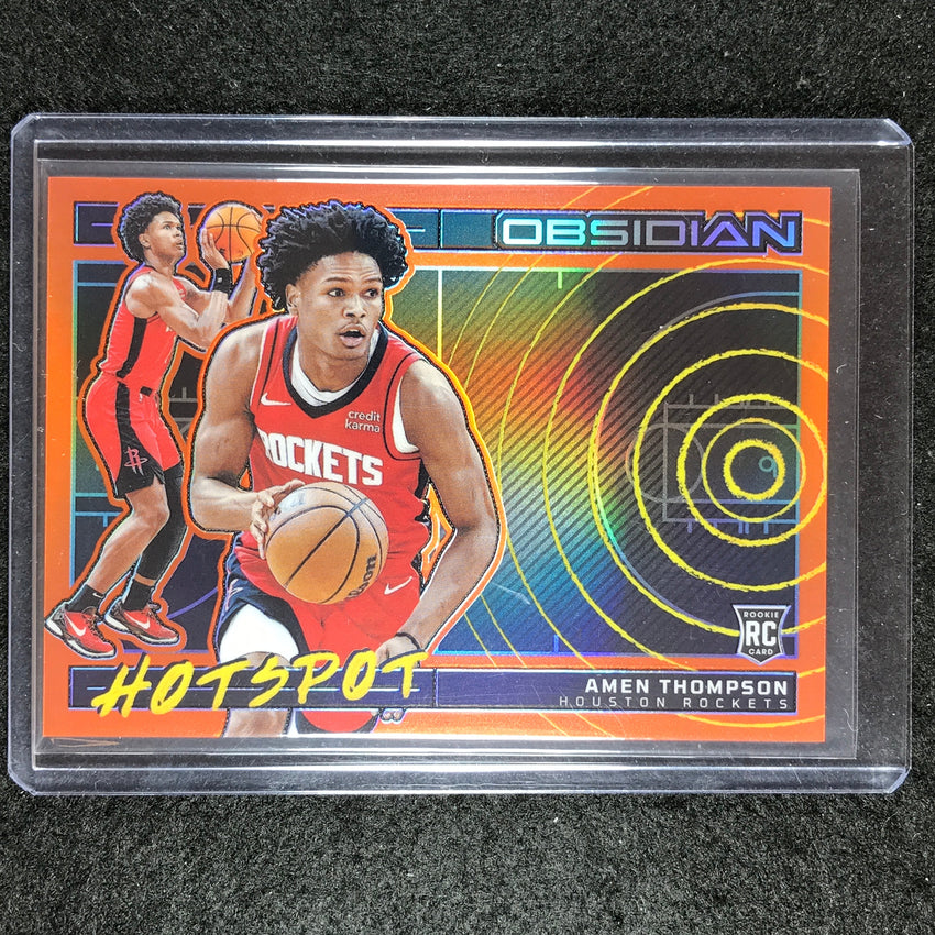 2023-24 Obsidian AMEN THOMPSON Hotspot Rookie Orange Flood Electric Etch 36/75