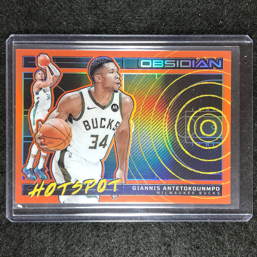 2023-24 Obsidian GIANNIS ANTETOKOUNMPO Hotspot Orange Flood Electric Etch 14/75