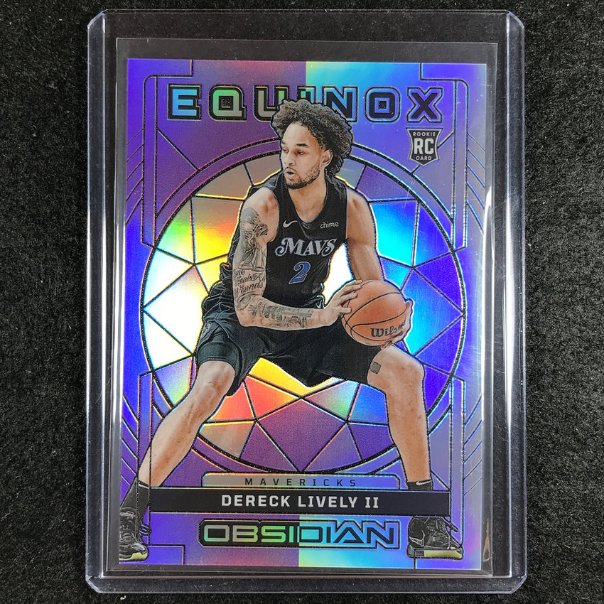 2023-24 Obsidian DERECK LIVELY II Equinox Rookie Purple Flood Etch 33/49