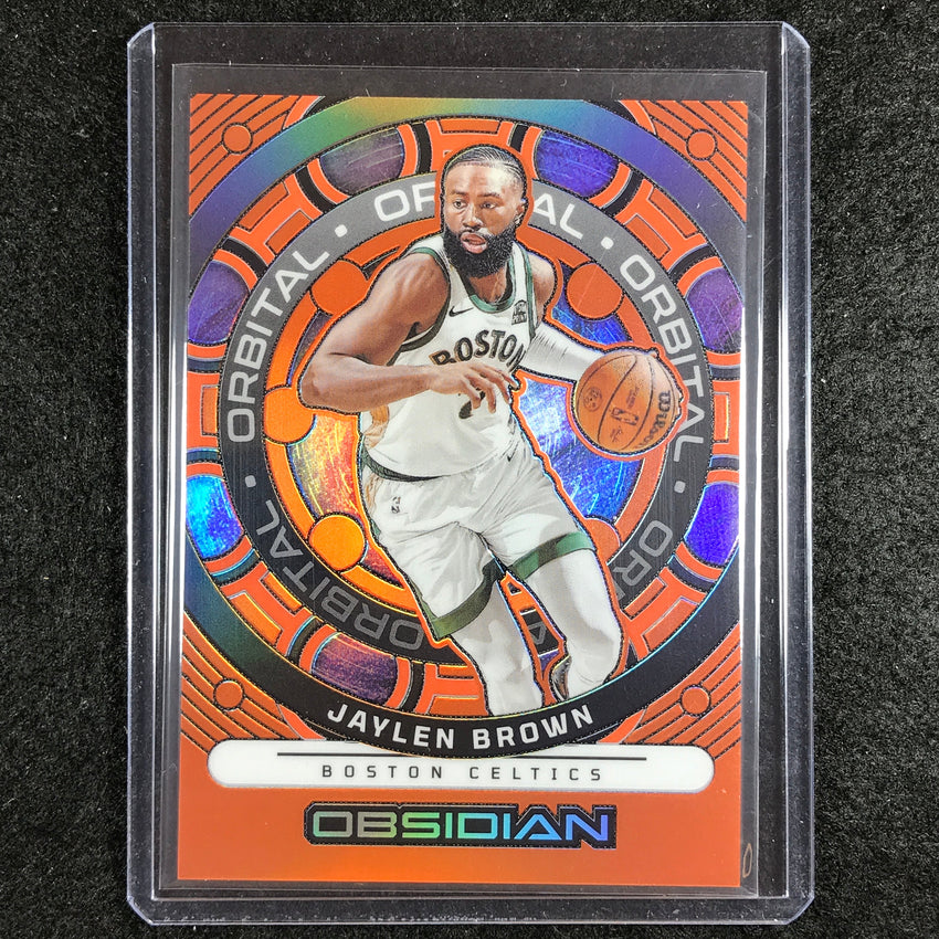 2023-24 Obsidian JAYLEN BROWN Orbital Orange Flood Electric Etch 29/75