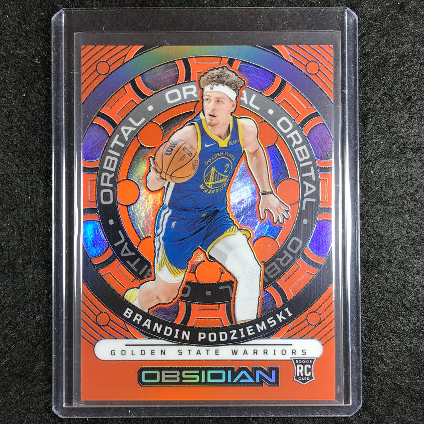 2023-24 Obsidian BRANDIN PODZIEMSKI Orbital Rookie Orange Electric Etch 50/75