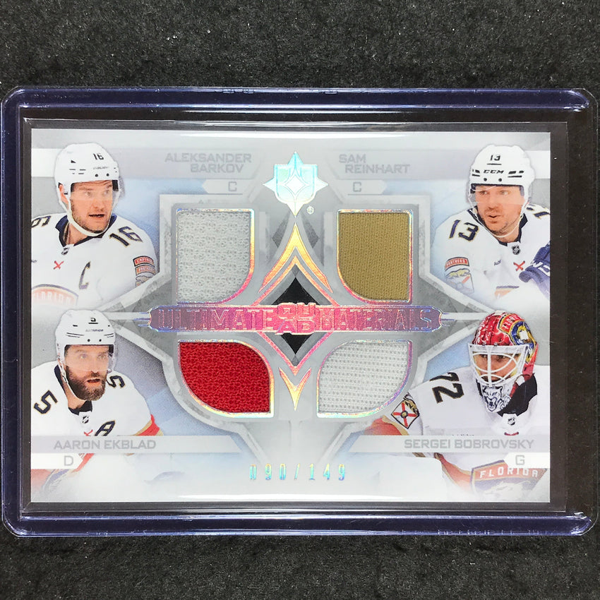 2023-24 Ultimate Collection BARKOV REINHART EKBLAD BOBROBSKY Quad Jersey 90/149