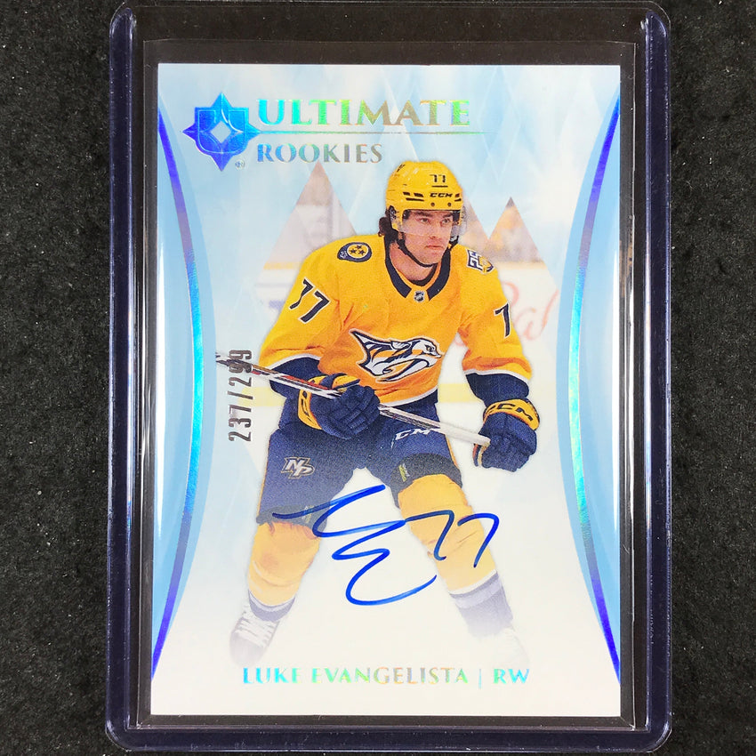 2023-24 Ultimate Collection LUKE EVANGELISTA Base Rookie Autograph 237/299 #192