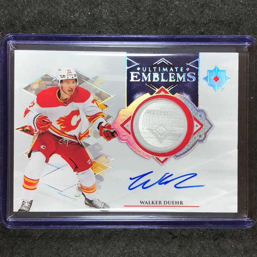 2023-24 Ultimate Collection WALKER DUEHR Ultimate Emblems Rookie Auto #UE-WD