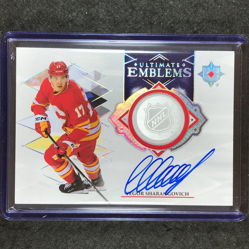 2023-24 Ultimate Collection YEGOR SHARANGOVICH Ultimate Emblems Auto #UE-YS