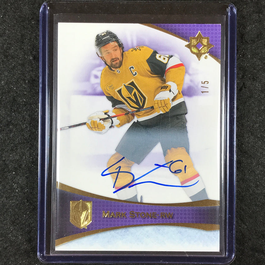 2023-24 Ultimate Collection MARK STONE 22-23 Update Base Auto Purple 1/5