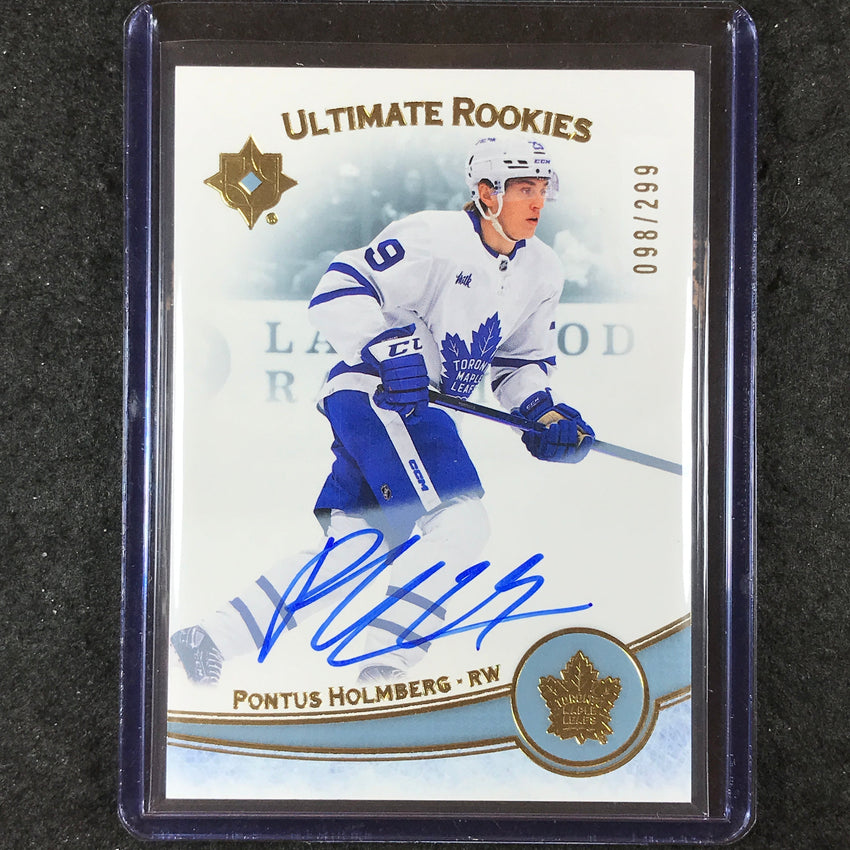 2023-24 Ultimate Collection PONTUS HOLMBERG 22-23 Update Base Rookie Auto 98/299