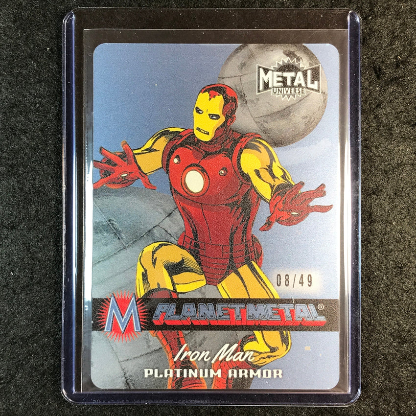 2024 Marvel Metal Universe Avengers IRON MAN Planet Metal Platinum 8/49
