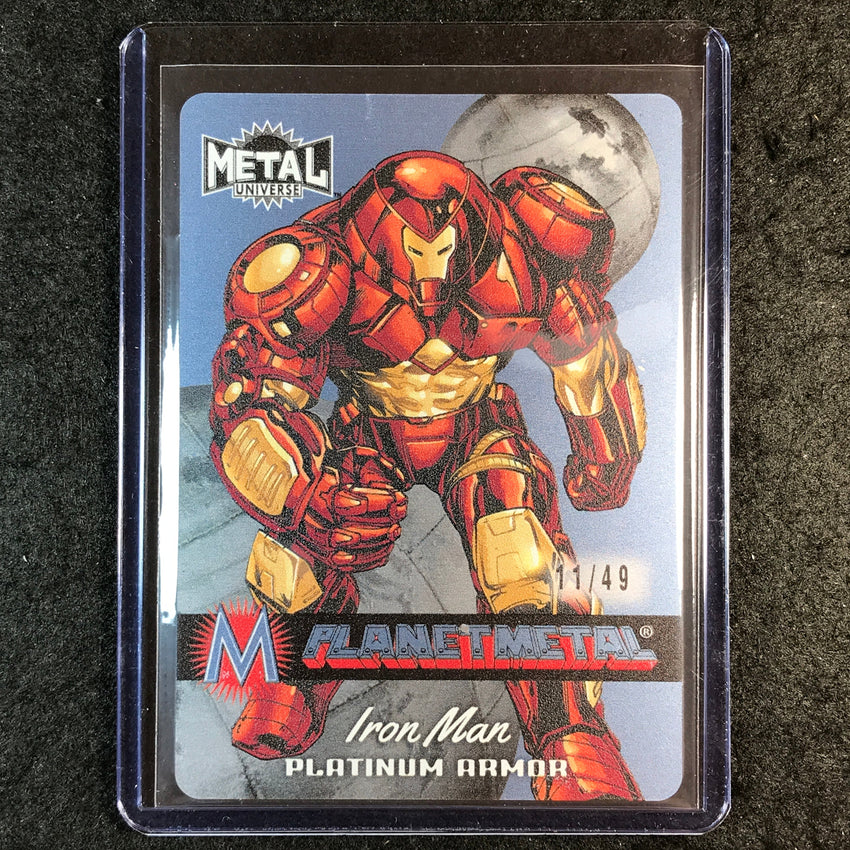 2024 Marvel Metal Universe Avengers IRON MAN Planet Metal Platinum 11/49