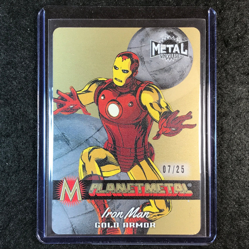 2024 Marvel Metal Universe Avengers IRON MAN Planet Metal Gold 7/25
