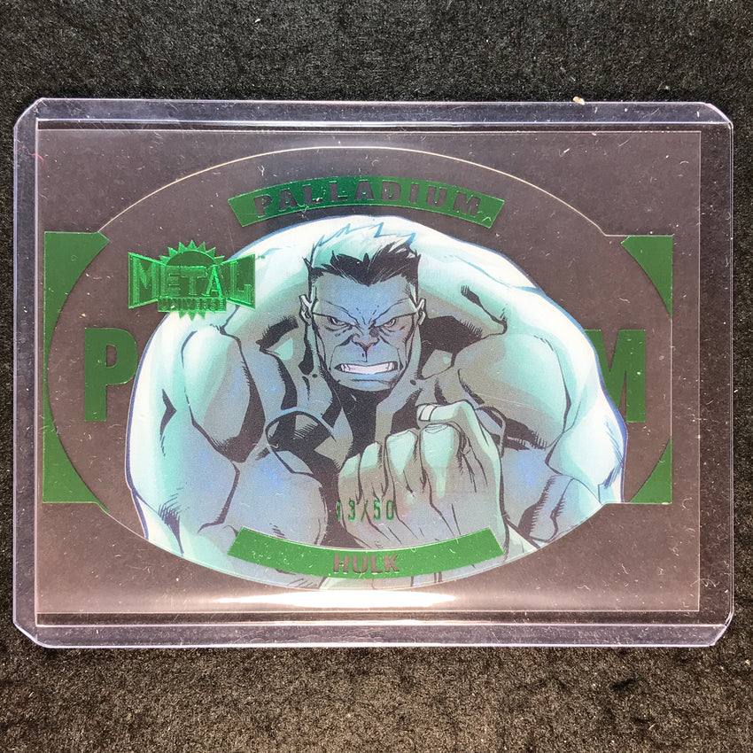 2024 Marvel Metal Universe Avengers HULK Palladium Emerald 13/50 #6