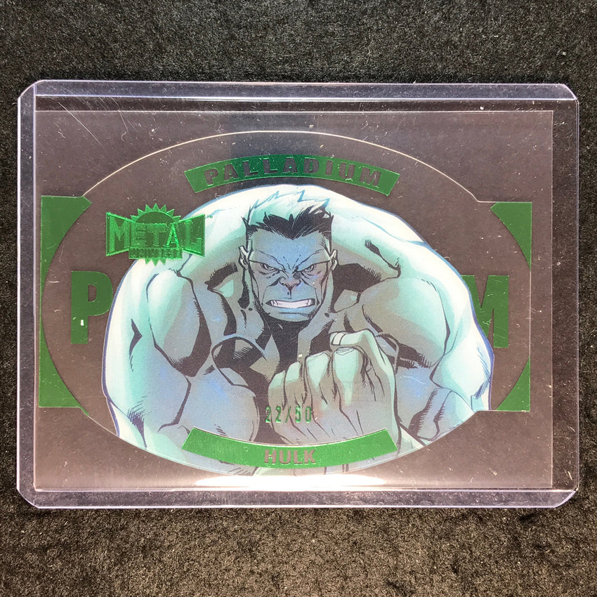 2024 Marvel Metal Universe Avengers HULK Palladium Emerald 22/50 #6