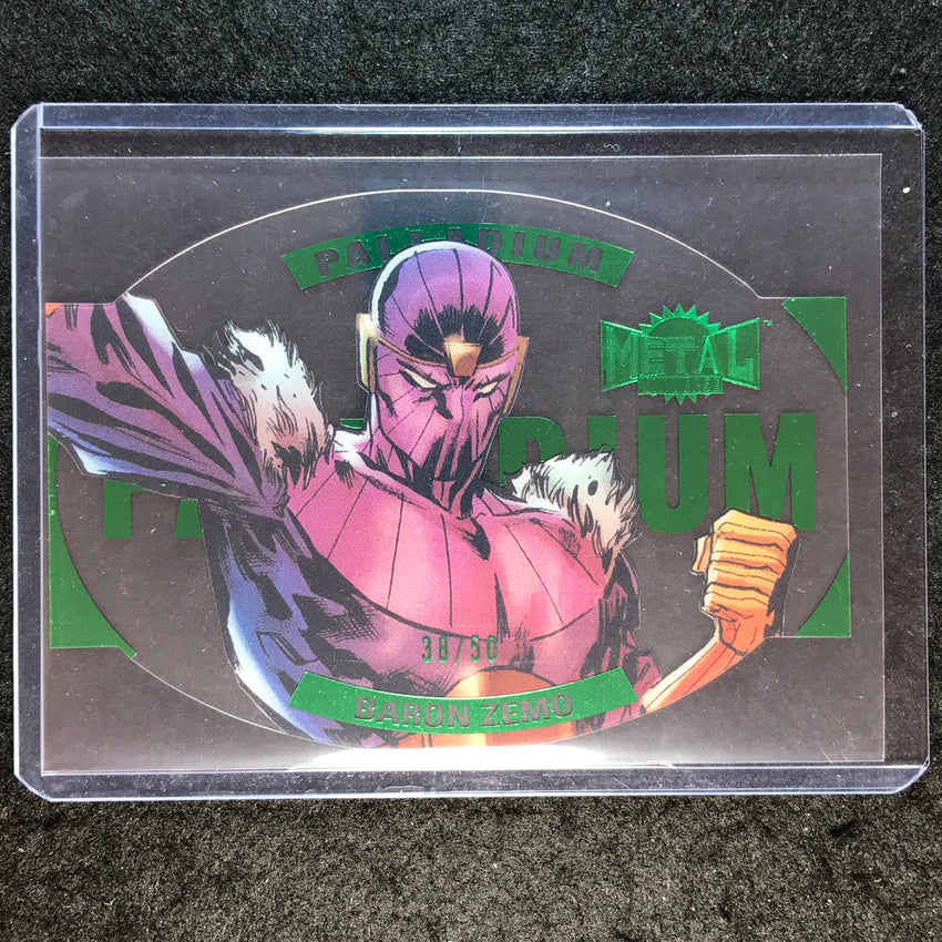 2024 Marvel Metal Universe Avengers BARON ZEMO Palladium Emerald 38/50 #37