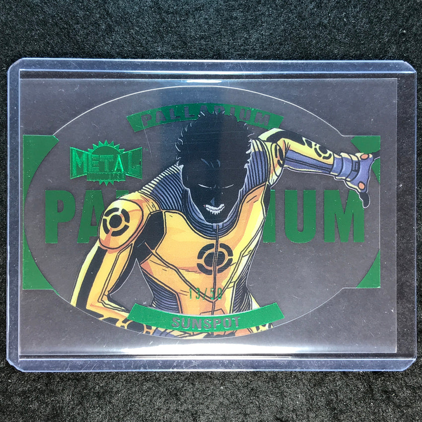 2024 Marvel Metal Universe Avengers SUNSPOT Palladium Emerald 13/50 #43