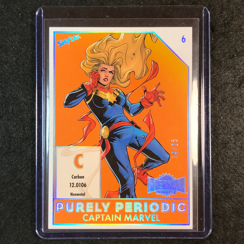 2024 Marvel Metal Universe Avengers CAPTAIN MARVEL Purely Periodic 14/25 #6