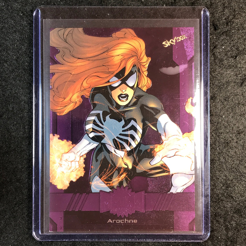 2024 Marvel Metal Universe Avengers ARACHNE Base Purple FX 109/199 #28