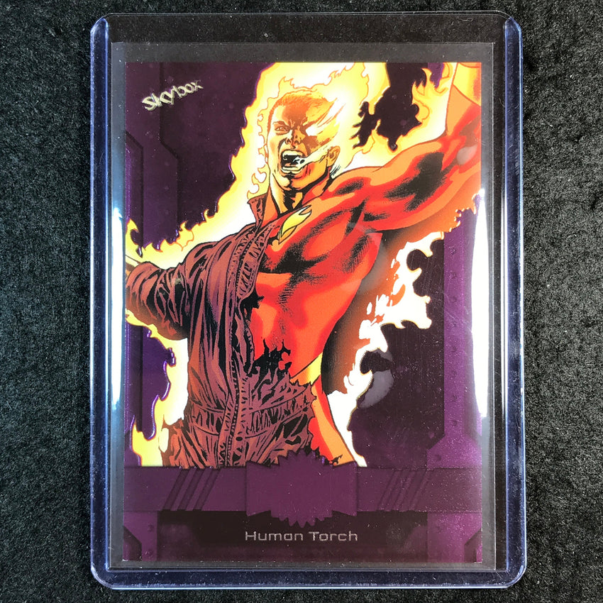 2024 Marvel Metal Universe Avengers HUMAN TORCH Base Purple FX 57/199 #34