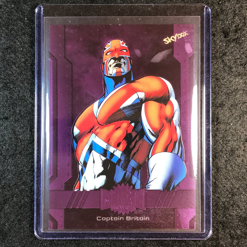 2024 Marvel Metal Universe Avengers CAPTAIN BRITAIN Base Purple FX 128/199 #79