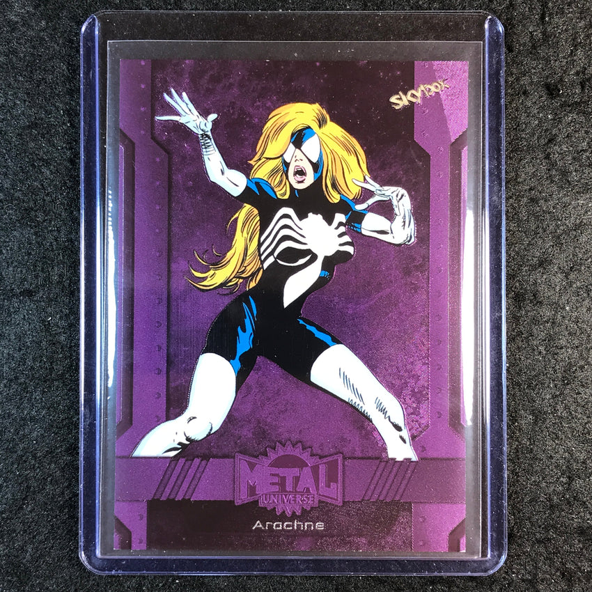 2024 Marvel Metal Universe Avengers ARACHNE Base Purple FX 76/199 #128