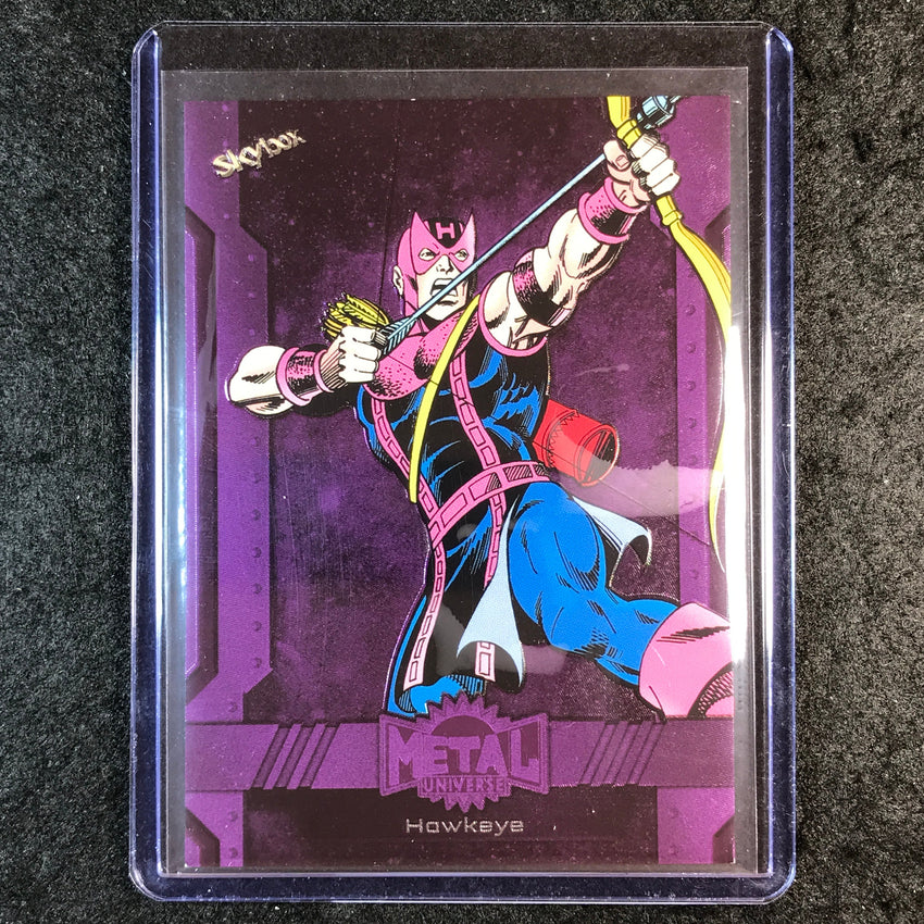 2024 Marvel Metal Universe Avengers HAWKEYE Base Purple FX 32/199 #194