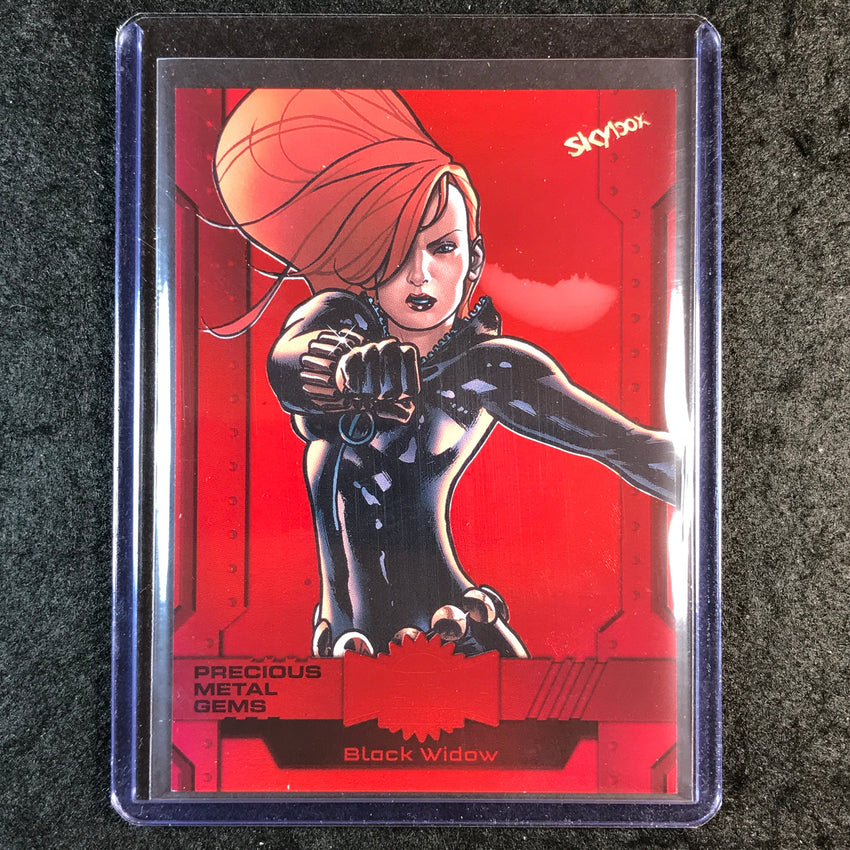 2024 Marvel Metal Universe Avengers BLACK WIDOW Precious Metal Gems Red 55/100
