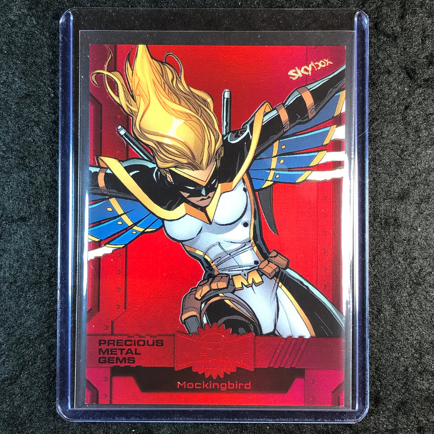 2024 Marvel Metal Universe Avengers MOCKINGBIRD Precious Metal Gems Red 74/100