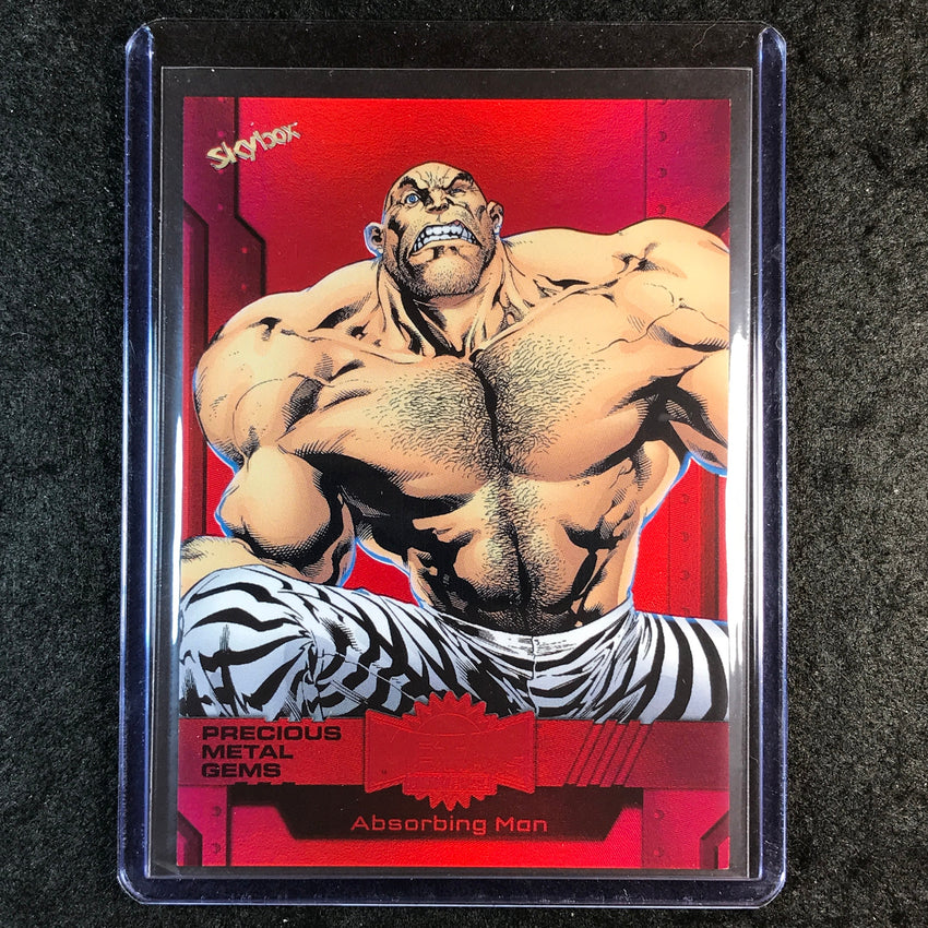 2024 Marvel Metal Universe Avengers ABSORBING MAN Precious Metal Gems Red 95/100