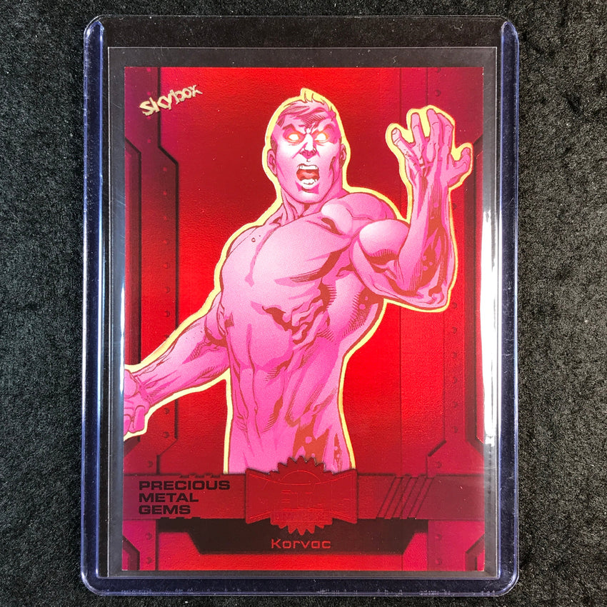 2024 Marvel Metal Universe Avengers KORVAC Precious Metal Gems Red 7/100 #35