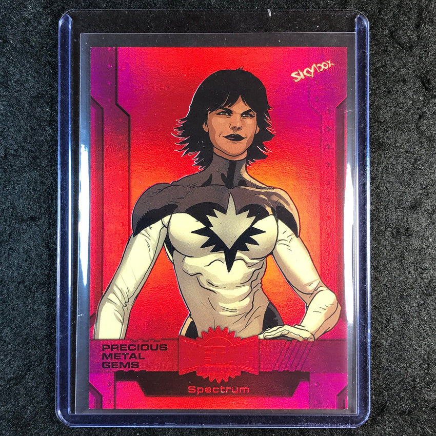 2024 Marvel Metal Universe Avengers SPECTRUM Precious Metal Gems Red 9/100 #51