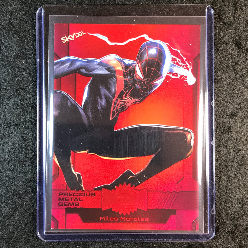 2024 Marvel Metal Universe Avenger MILES MORALES Precious Metal Gems Red 42/100