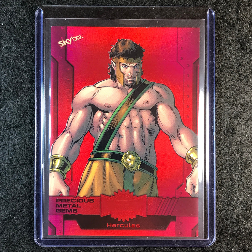 2024 Marvel Metal Universe Avengers HERCULES Precious Metal Gems Red 24/100 #55