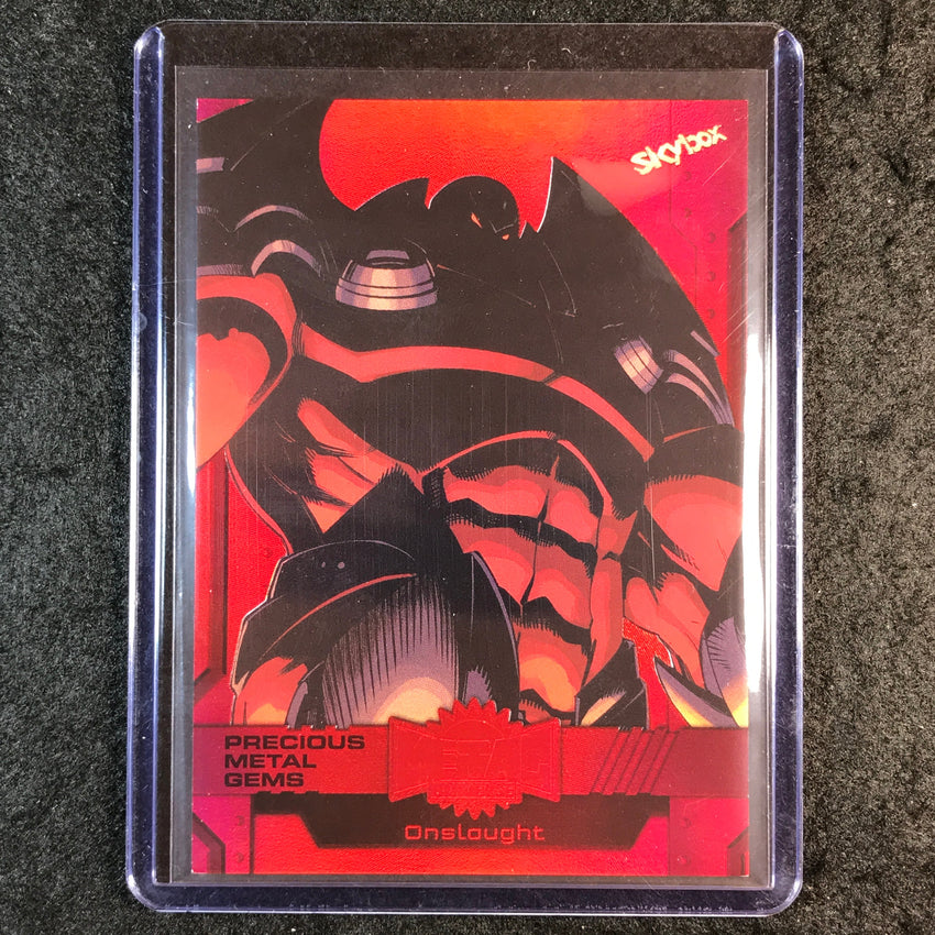 2024 Marvel Metal Universe Avengers ONSLAUGHT Precious Metal Gems Red 82/100 #64