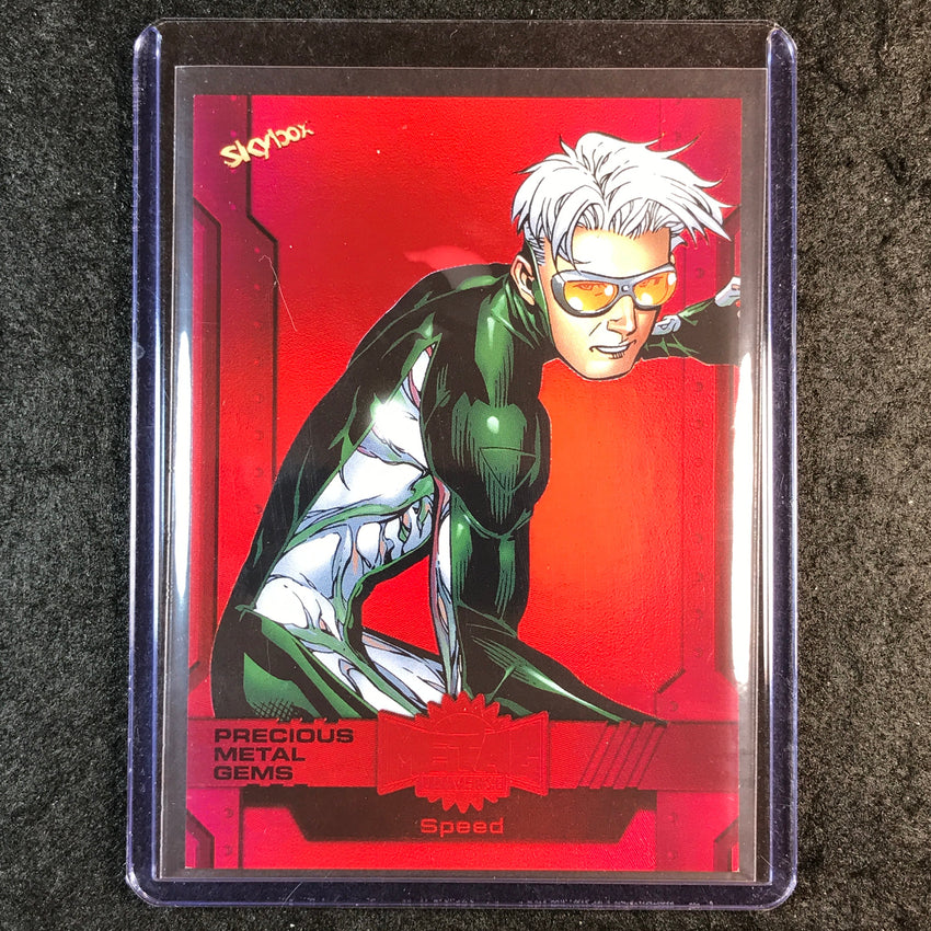 2024 Marvel Metal Universe Avengers SPEED Precious Metal Gems Red 89/100 #68
