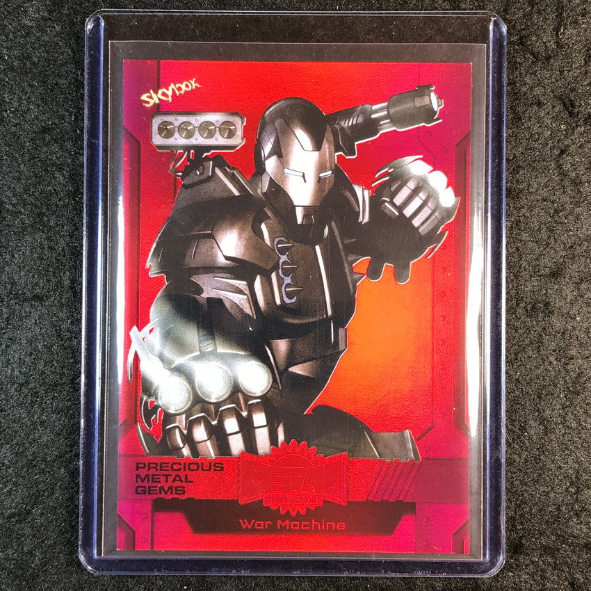 2024 Marvel Metal Universe Avengers WAR MACHINE Precious Metal Gems Red 34/100