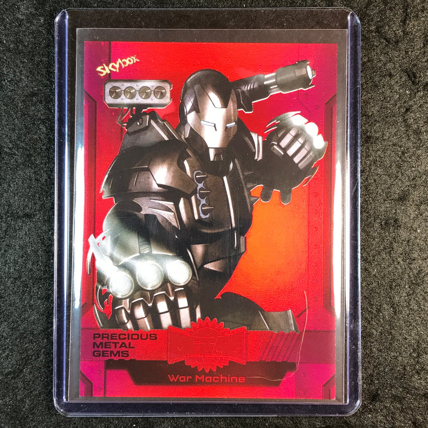 2024 Marvel Metal Universe Avengers WAR MACHINE Precious Metal Gems Red 49/100