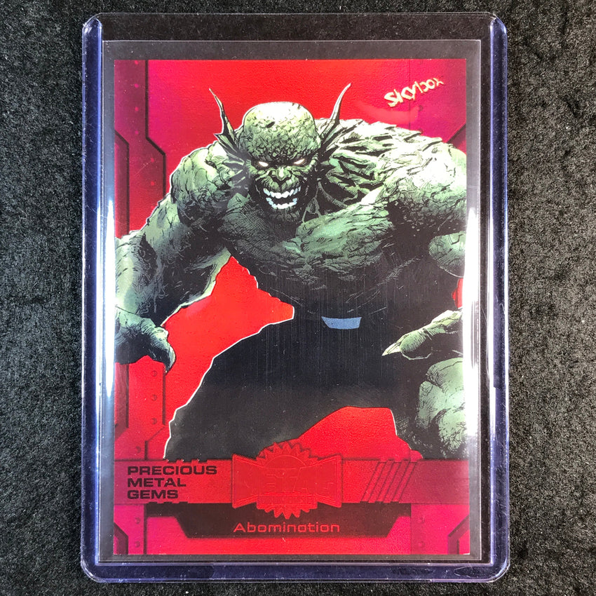2024 Marvel Metal Universe Avengers ABOMINATION Precious Metal Gems Red 25/100