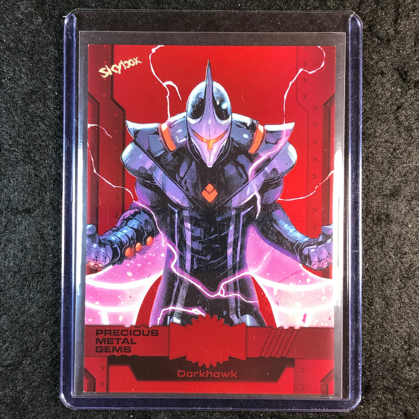 2024 Marvel Metal Universe Avengers DARKHAWK Precious Metal Gems Red 49/100 #78
