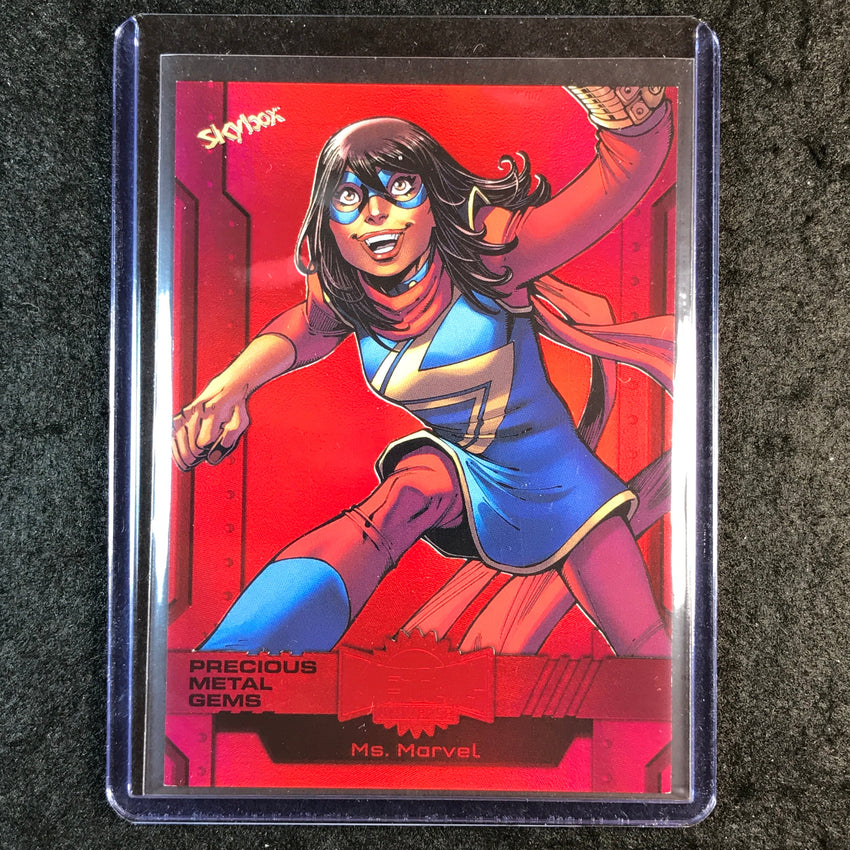 2024 Marvel Metal Universe Avengers MS. MARVEL Precious Metal Gems Red 38/100