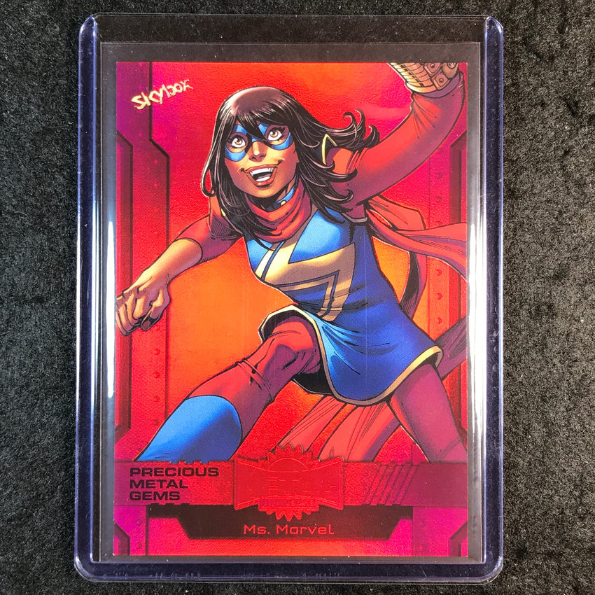 2024 Marvel Metal Universe Avengers MS. MARVEL Precious Metal Gems Red 91/100