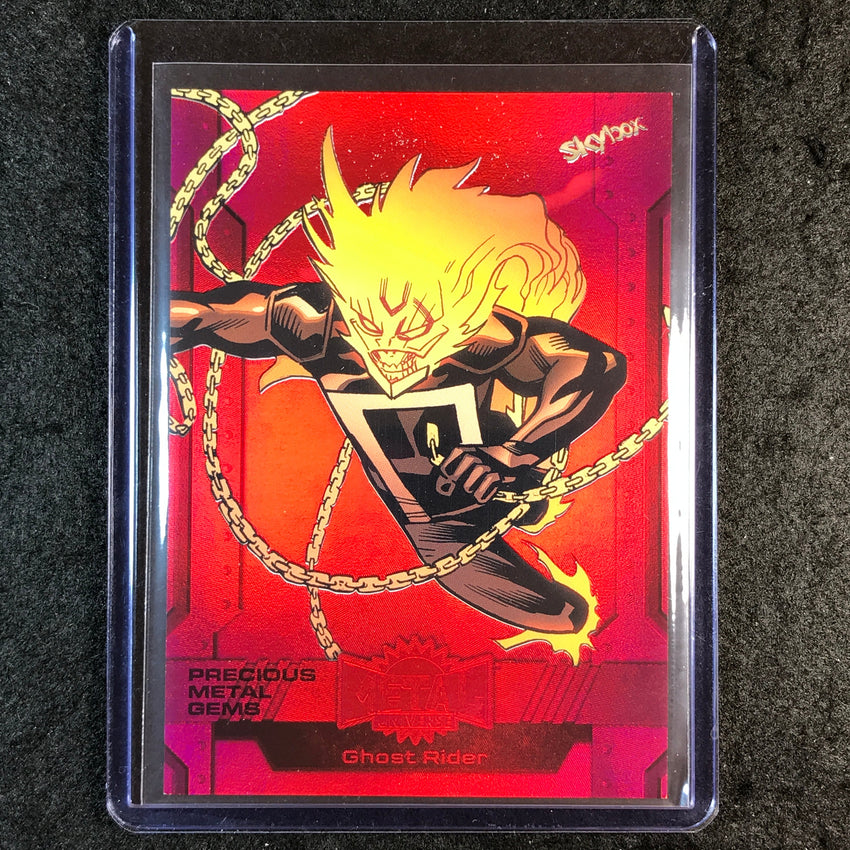 2024 Marvel Metal Universe Avengers GHOST RIDER Precious Metal Gems Red 13/100